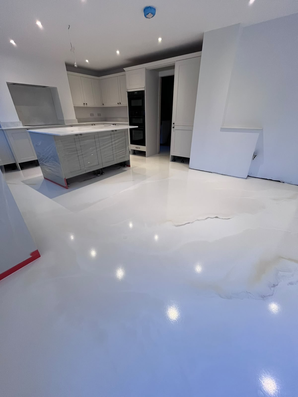 Pearl White Kitchen Floor — Seamless Resin Floor in Solihull